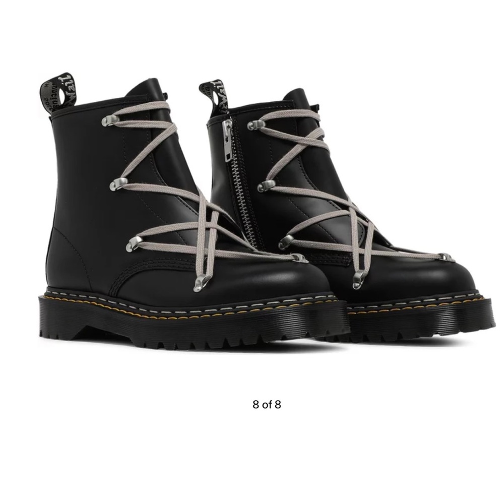 Rick Owens x 1460 Bex Leather Boot 'Black' Sz 7 Women’s Sz UK 5